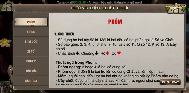 Hướng dẫn chơi game bài Phỏm siêu dễ hiểu