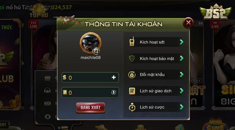 Thành viên chỉ được tạo duy nhất 1 account tại cổng game B52